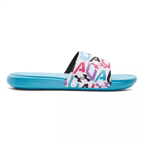 Girls' Under Armour Ansa Graphic Slide Sandals 1 Girls' Under Armour Ansa Graphic Slide Sandals
