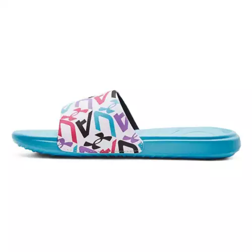 Girls' Under Armour Ansa Graphic Slide Sandals 2 Girls' Under Armour Ansa Graphic Slide Sandals - Image 2