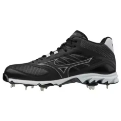 Men's Mizuno 9-Dominant 2 Mid Metal Baseball Cleats